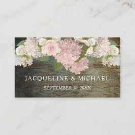 Platzkarten Rustikale Spitzen aus dunklem Holz Lan