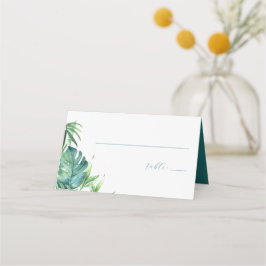 Platzkarten Thema Tropische Hochzeit in Urlaubsort