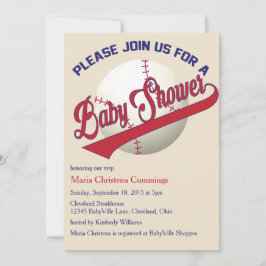 Play Ball Baseball Baby Shower Einladung