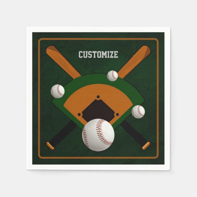 Play Ball Baseball Serviette (Vorderseite)