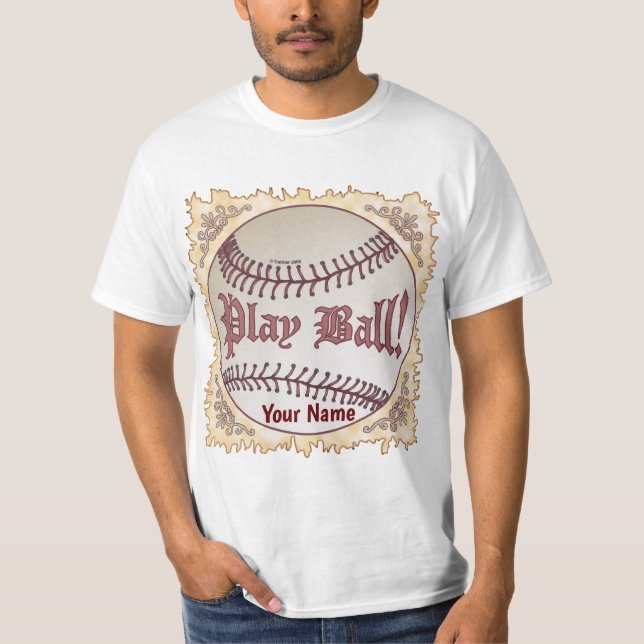 Play Ball Baseball T-Shirt (Vorderseite)