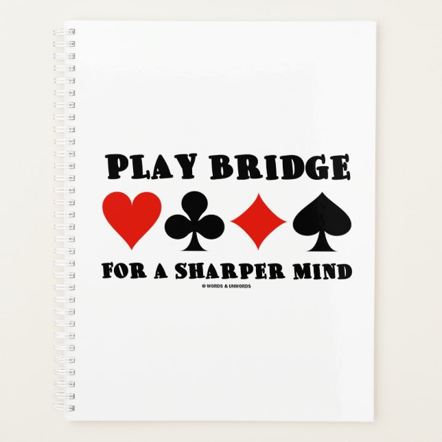 Play Bridge für einen Sharper Mind Vier-Card-Anzug Planer (Vorderseite)
