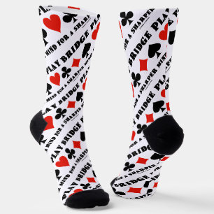 Play Bridge für einen Sharper Mind Vier-Card-Anzug Socken