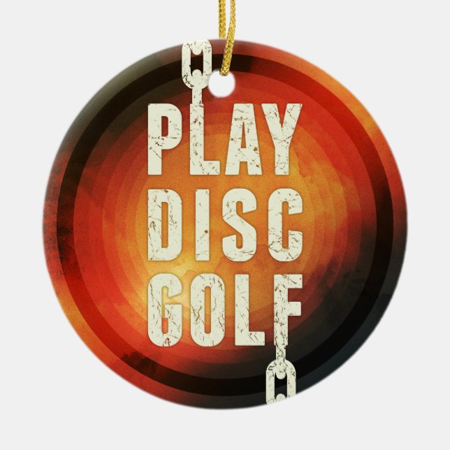 Play Disk Golf Keramikornament (Vorne)