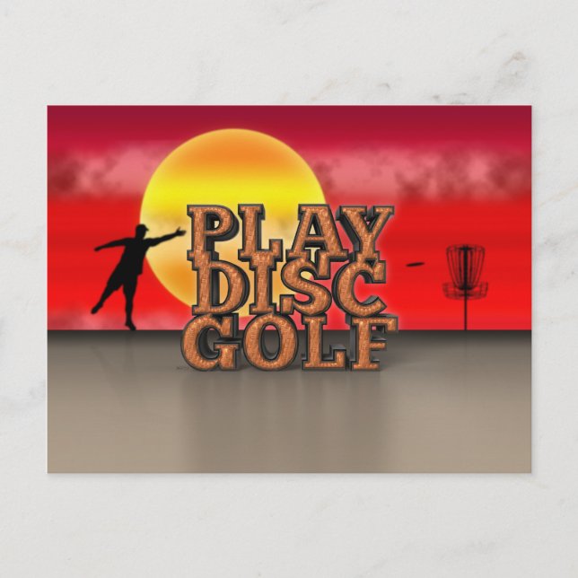 Play Disk Golf Postkarte (Vorderseite)