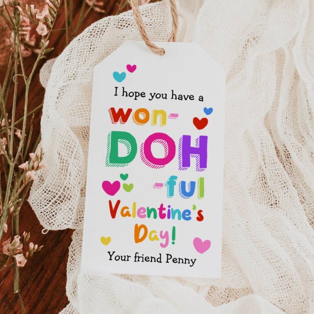 Play Dough Valentine's Day Gift Tag Geschenkanhänger (Von Creator hochgeladen)