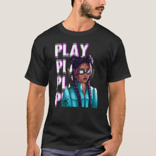 Play Gamer Japaner Samurai Katana Gaming Virtual T-Shirt