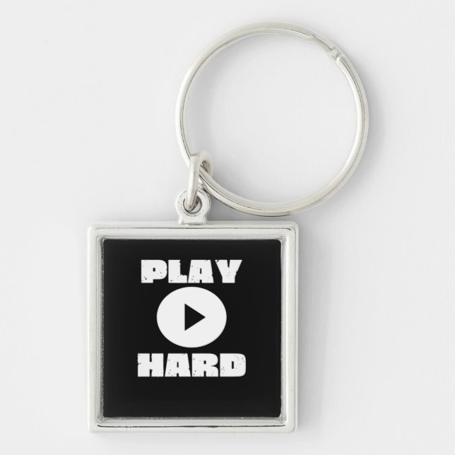 Play Hard Tri Blend Schlüsselanhänger (Vorne)