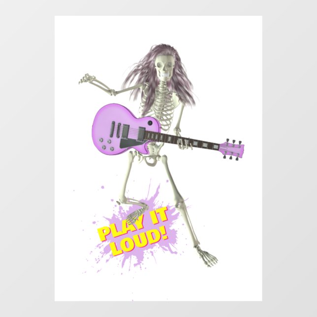 Play It Loud!  Fensteraufkleber (Blatt)