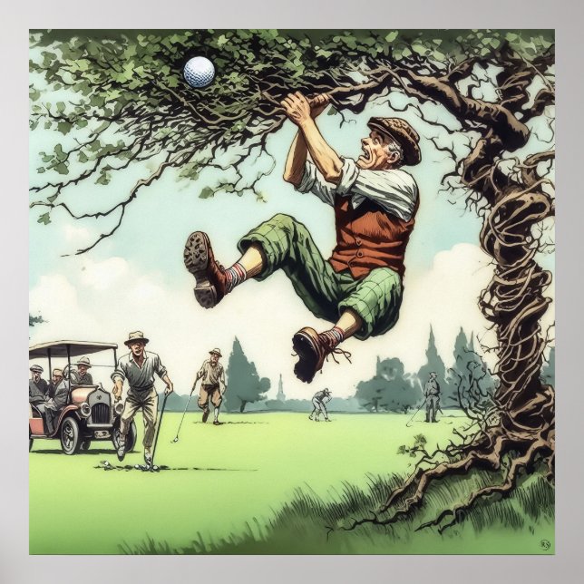 Play it where it - Golf Art Print Poster (Vorne)