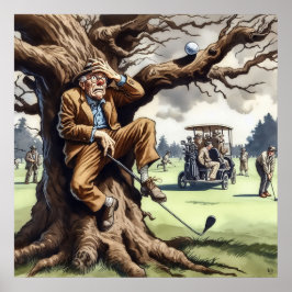Play it where it - Golf Art Print Poster