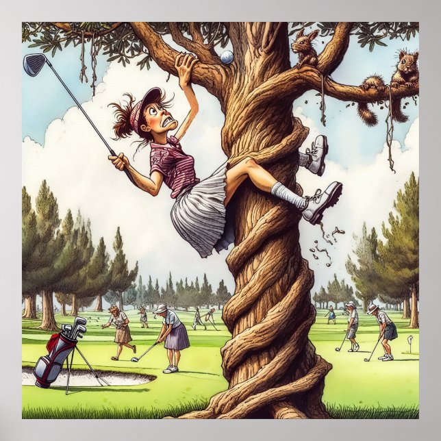 Play it where it - Golf Art Print Poster (Vorne)