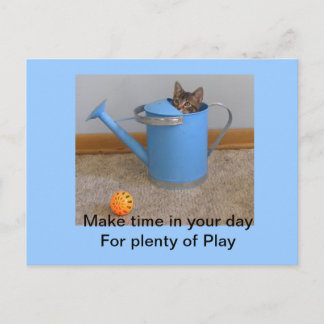 Play kitty Postcard Postkarte