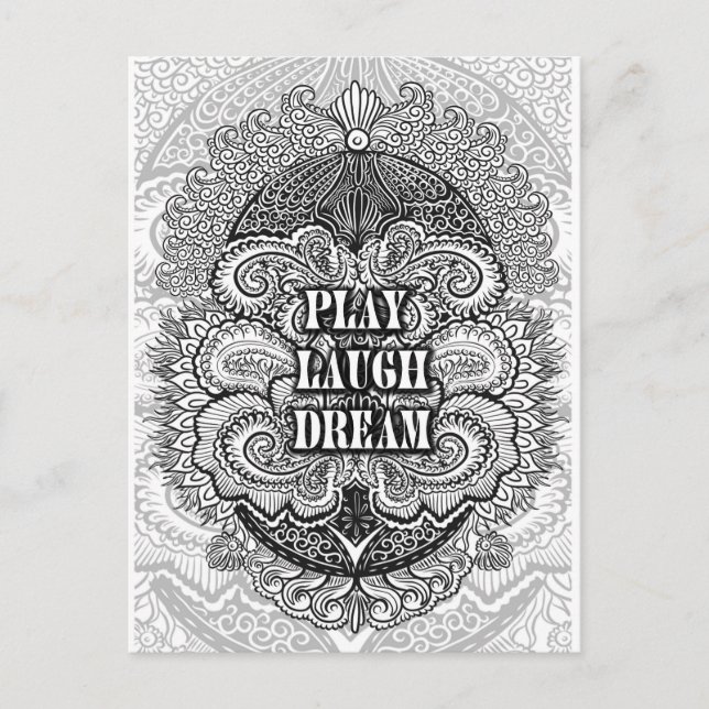 Play lagh dream - Positive Quote's Postkarte (Vorderseite)