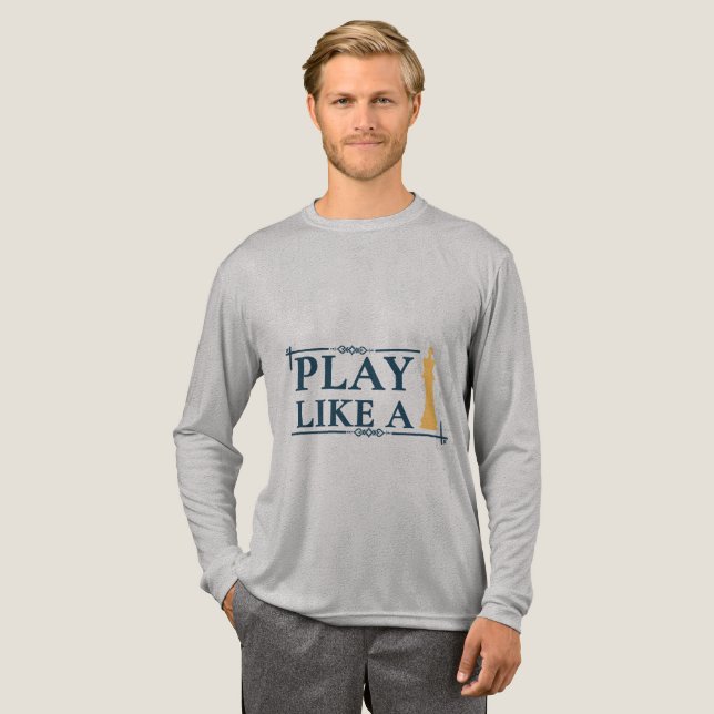 Play Like a King – Power Strategy Quote - Style A Tri-Blend Shirt (Volle Vorderseite)