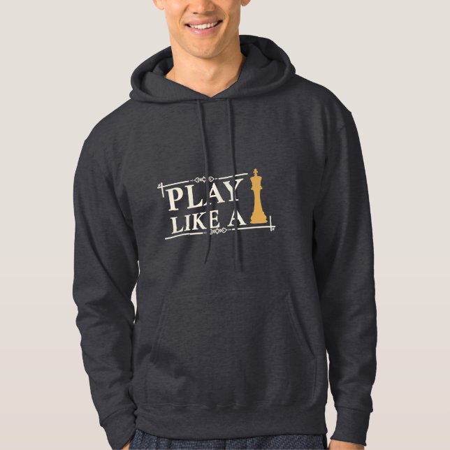 Play Like a King – Power Strategy Quote - Style B Hoodie (Vorderseite)