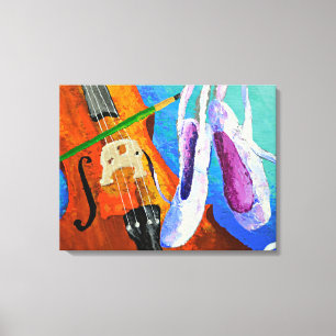 Play Paint Pointe 11x14 Wrapped Canvas by panoplei Leinwanddruck