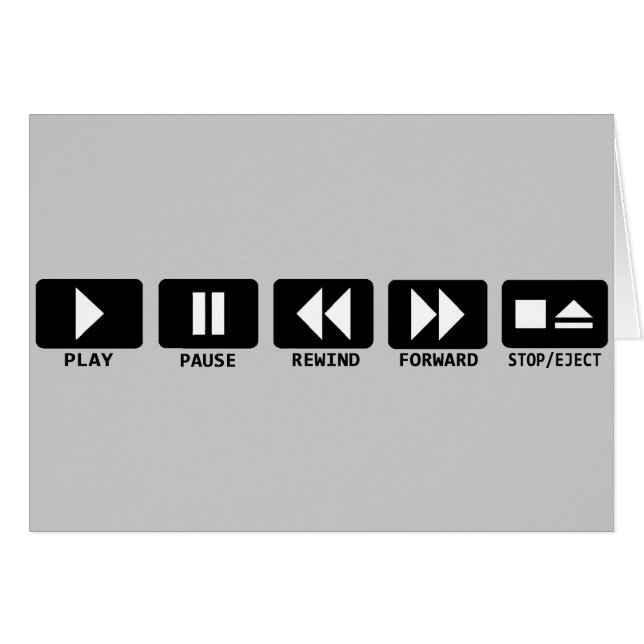 Play Pause zurückspulen/vorausschauend stoppen/aus (Vorderseite (Horizontal))