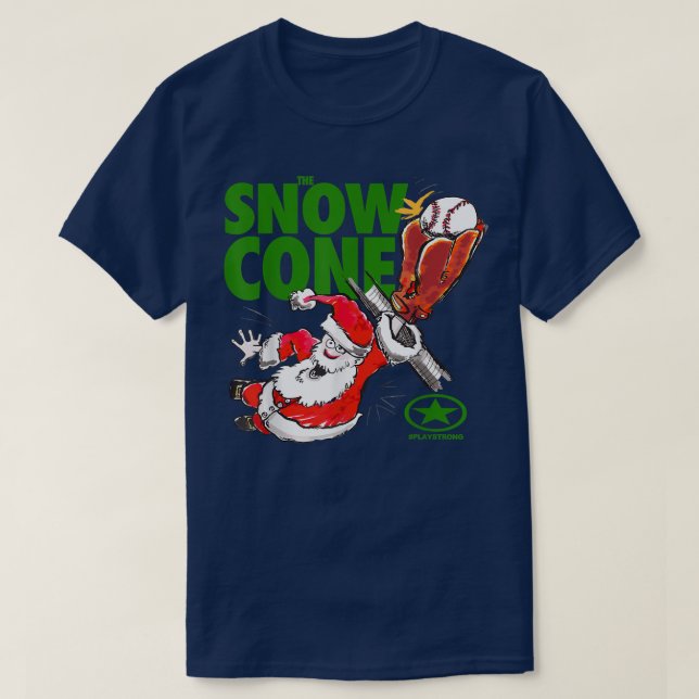 Play Strong SANTA SNOW CONE BASEBALL T-Shirt (Design vorne)