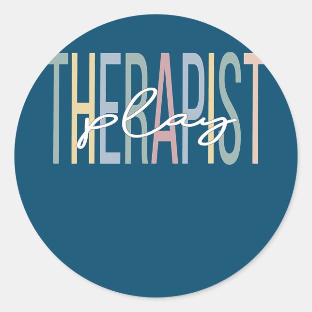 Play Therapist Boho Play Therapy Runder Aufkleber (Vorderseite)