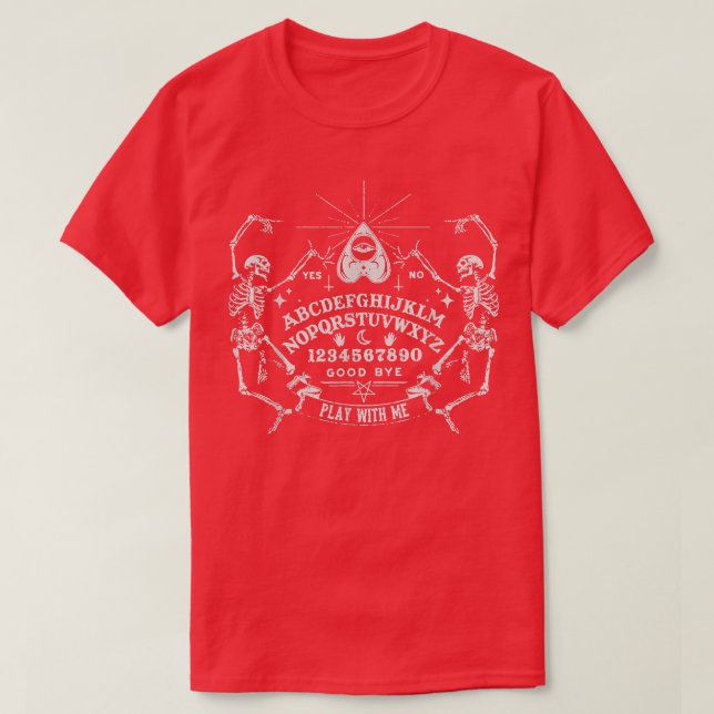 Play With Me Skeleton Halloween  T-Shirt (Design vorne)