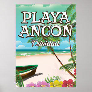 Playa Ancón Trinidad Reiseplakat Poster