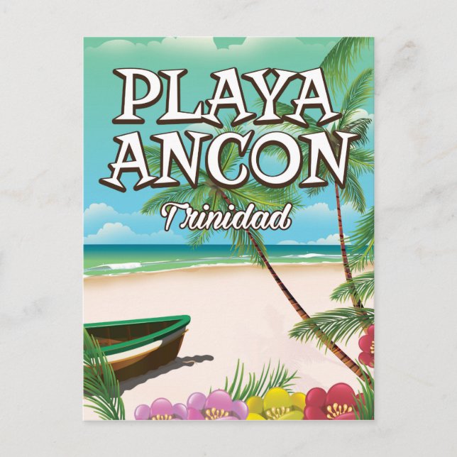 Playa Ancón Trinidad Reiseplakat Postkarte (Vorderseite)