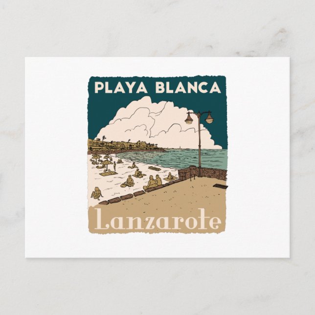 Playa Blanca Lanzarote Insel Spanien Reisen Gesche Postkarte (Vorderseite)