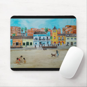 Playa de la Malvarrosa Gemälde von Alfred Fox Mousepad