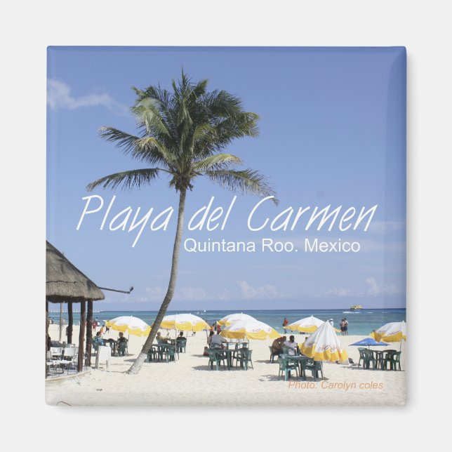 Playa del Carmen Mexico Plage Voyage Frigo Magnet (Devant)
