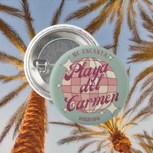 Playa del Carmen Mexico Retro Souvenirdekoration Button