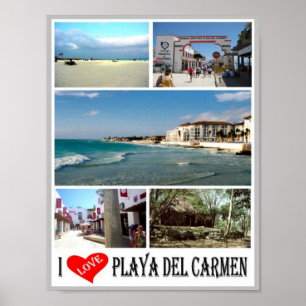 Playa Del Carmen - Mexiko - I Liebe - Poster