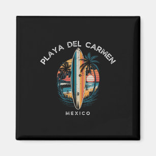 Playa Del Carmen Mexiko Männer Frauen Surfen _1 Magnet