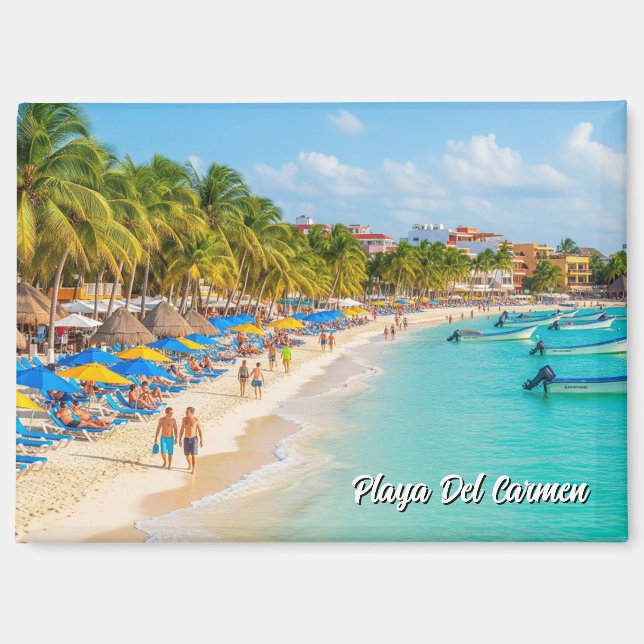 Playa Del Carmen Mexiko Reisestrand Magnet (Vorderseite)