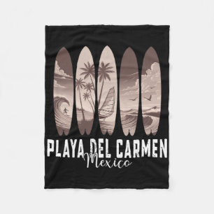Playa Del Carmen Mexiko Surfboard Männer Frauen Su Fleecedecke