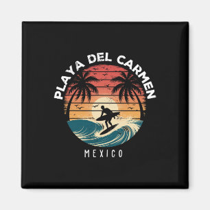 Playa Del Carmen Mexiko Surfboard Wellen Strand  Magnet