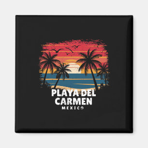 Playa Del Carmen Mexiko Surfboarder Palme Souvenir Magnet