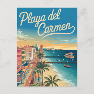 Playa del Carmen Mexiko Vintag Postkarte