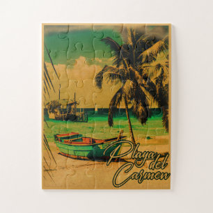 Playa del Carmen Mexiko Vintage Reise Palm Beach