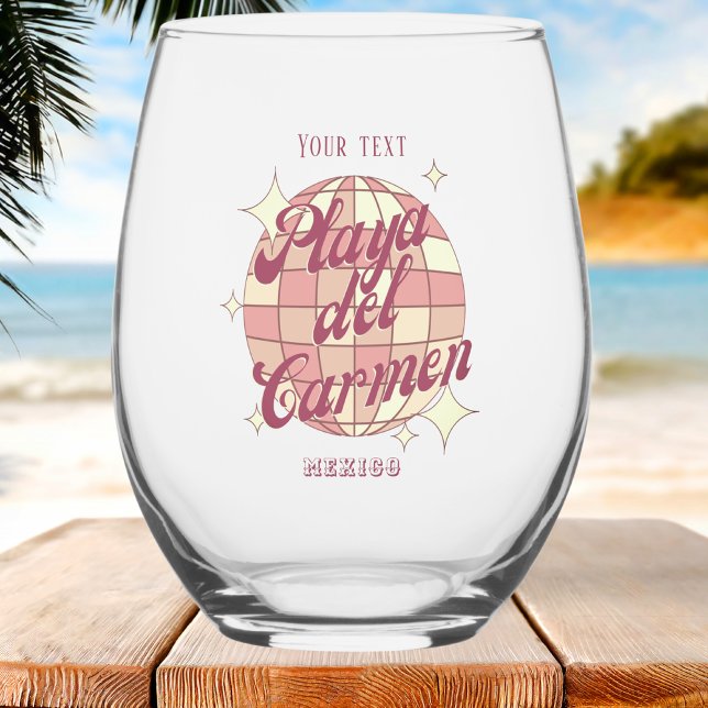 Playa del Carmen Mexiko Zubehör Souvenir Weinglas Ohne Stiel (Von Creator hochgeladen)