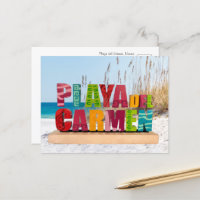 Playa del Carmen Signa Postkarte