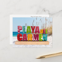 Playa del Carmen Signa Postkarte