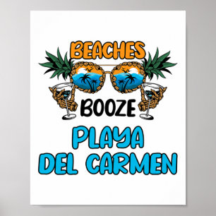 Playa del Carmen Strände Booze Mexiko Urlaub Mat Poster