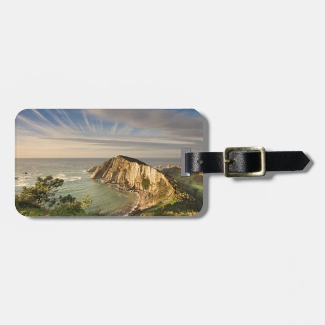Playa del Silencio Spanien stilisiert Gepäckanhänger (Vorderseite horizontal)