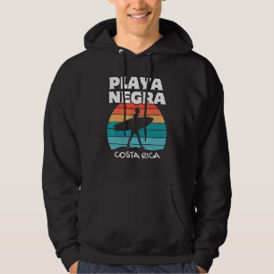 PLAYA NEGRA COSTA RICA Surf Retro Sunset Surfing Hoodie