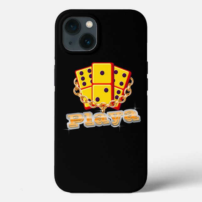 Playa Shirt Funny Domino Spielspielerdomänen Case-Mate iPhone Hülle (Rückseite)