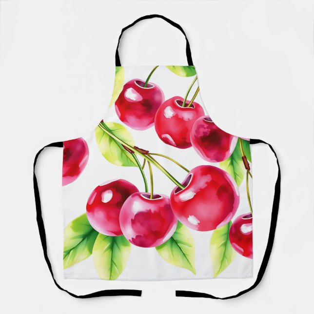 Playable Watercolor Cherries Schürze (Vorderseite)