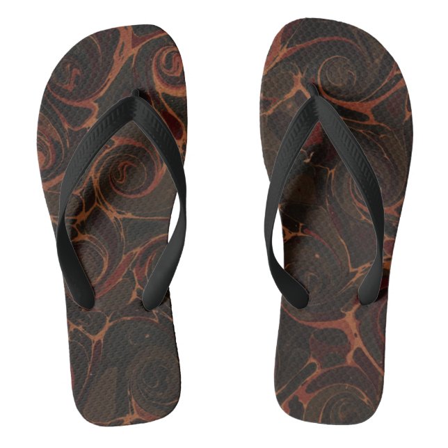 Playable Wirbel Dark Brown Flip Flops (Fußbett)
