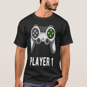 Player 1 Video Gamer Matching Team Outfit for Gee T-Shirt