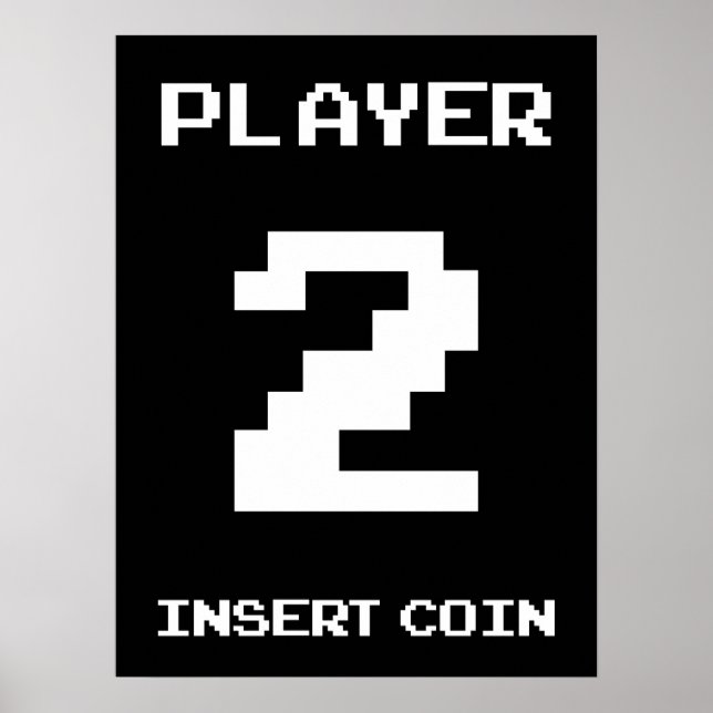 Player 2 gamer design poster (Vorne)